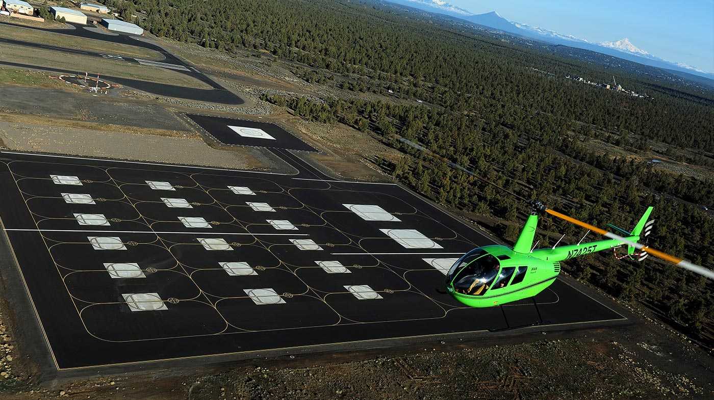 helicopter on landing pad