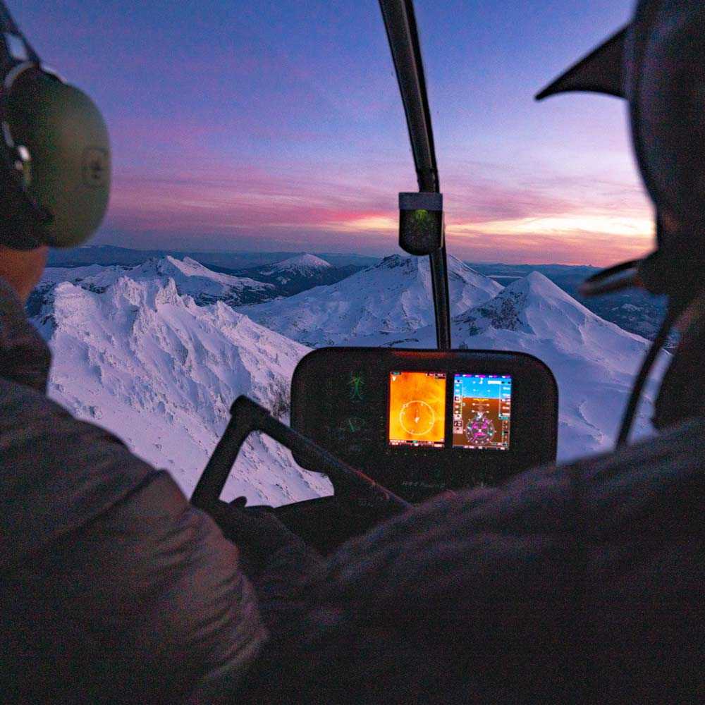 Helicopter Training at Sunset