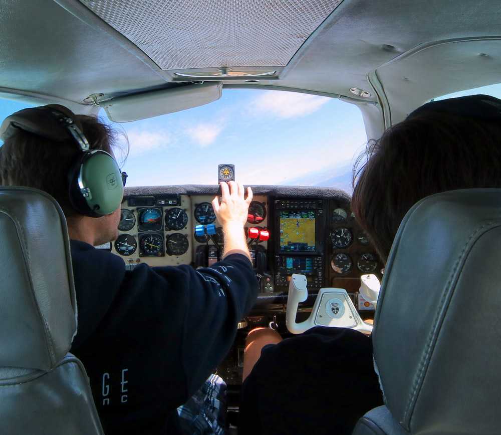 a student and instructor in our airplane training program